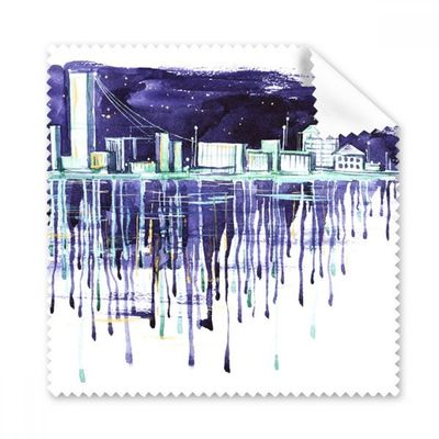 Night Starry Sky Modern City Watercolor Cleaning Cloth Phone Screen Glasses Cleaner 5pcs