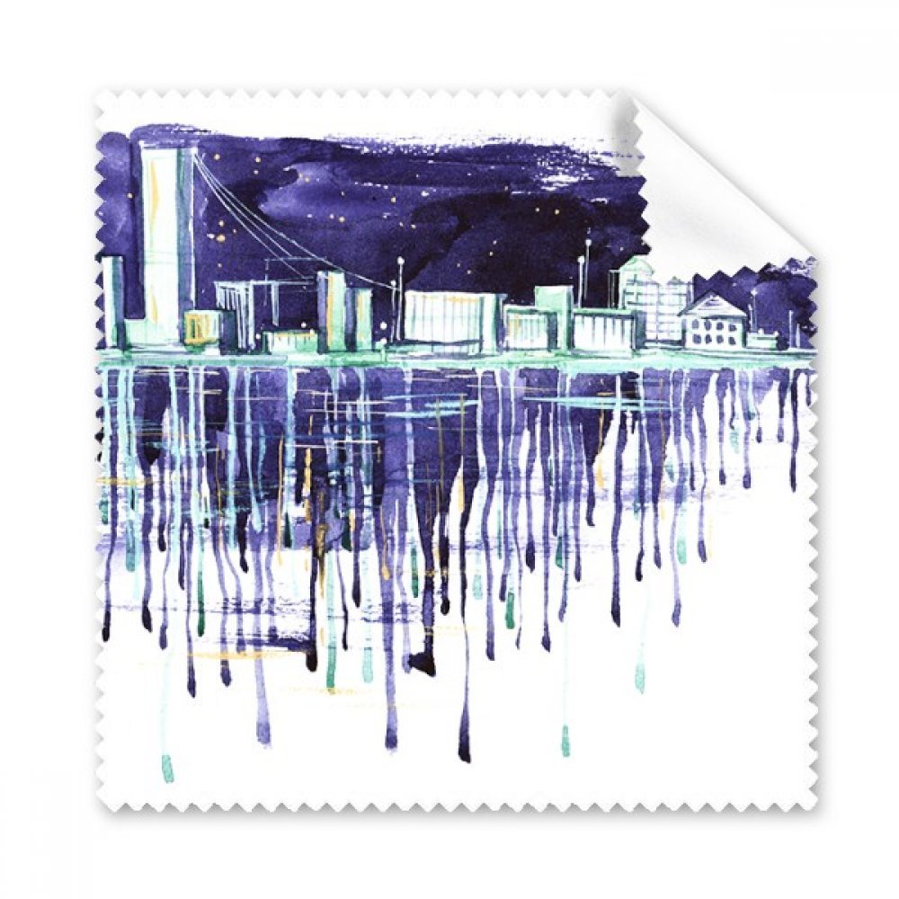 Night Starry Sky Modern City Watercolor Cleaning Cloth Phone Screen Glasses Cleaner 5pcs