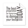 Quote The Best Preparation is Doing Your Best Today Cleaning Cloth Phone Screen Glasses Cleaner 5pcs view 1