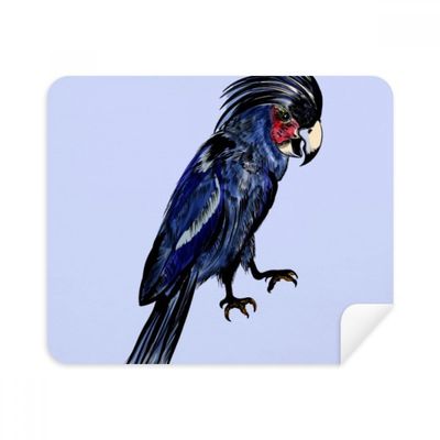 Deep Blue Parrot Bird Cleaning Cloth Screen Cleaner 2pcs Suede Fabric