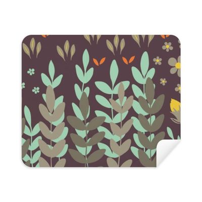 Green Brown Flower Paint Cleaning Cloth Screen Cleaner 2pcs Suede Fabric