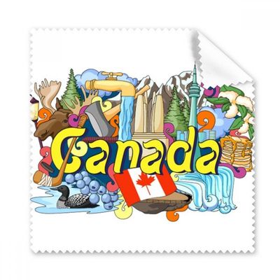 Rocky Mountains CN Tower Maple Canada Cleaning Cloth Phone Screen Glasses Cleaner 5pcs