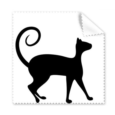 Pet Lover Black Cat Animal Art Outline Cleaning Cloth Phone Screen Glasses Cleaner 5pcs