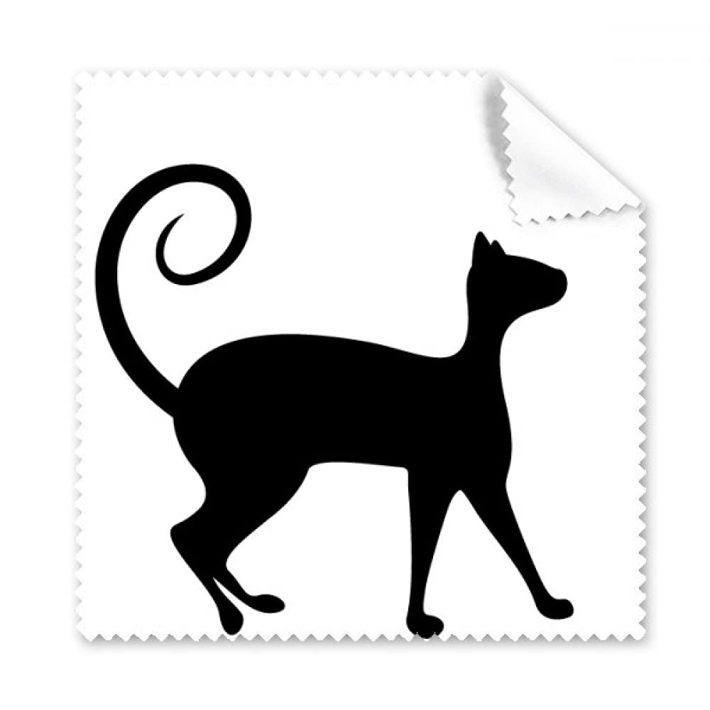 Pet Lover Black Cat Animal Art Outline Cleaning Cloth Phone Screen Glasses Cleaner 5pcs