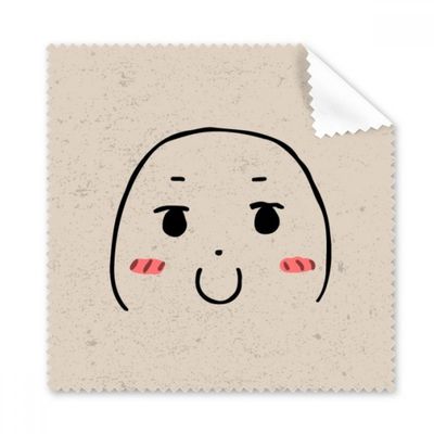 Shy Adorable Black Happy Pattern Cleaning Cloth Phone Screen Glasses Cleaner 5pcs