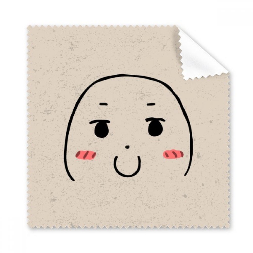 Shy Adorable Black Happy Pattern Cleaning Cloth Phone Screen Glasses Cleaner 5pcs
