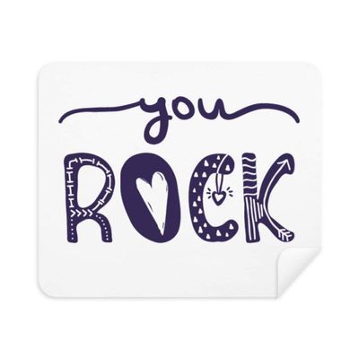 You Rock Cute Quote Handwrite Style Cleaning Cloth Screen Cleaner 2pcs Suede Fabric
