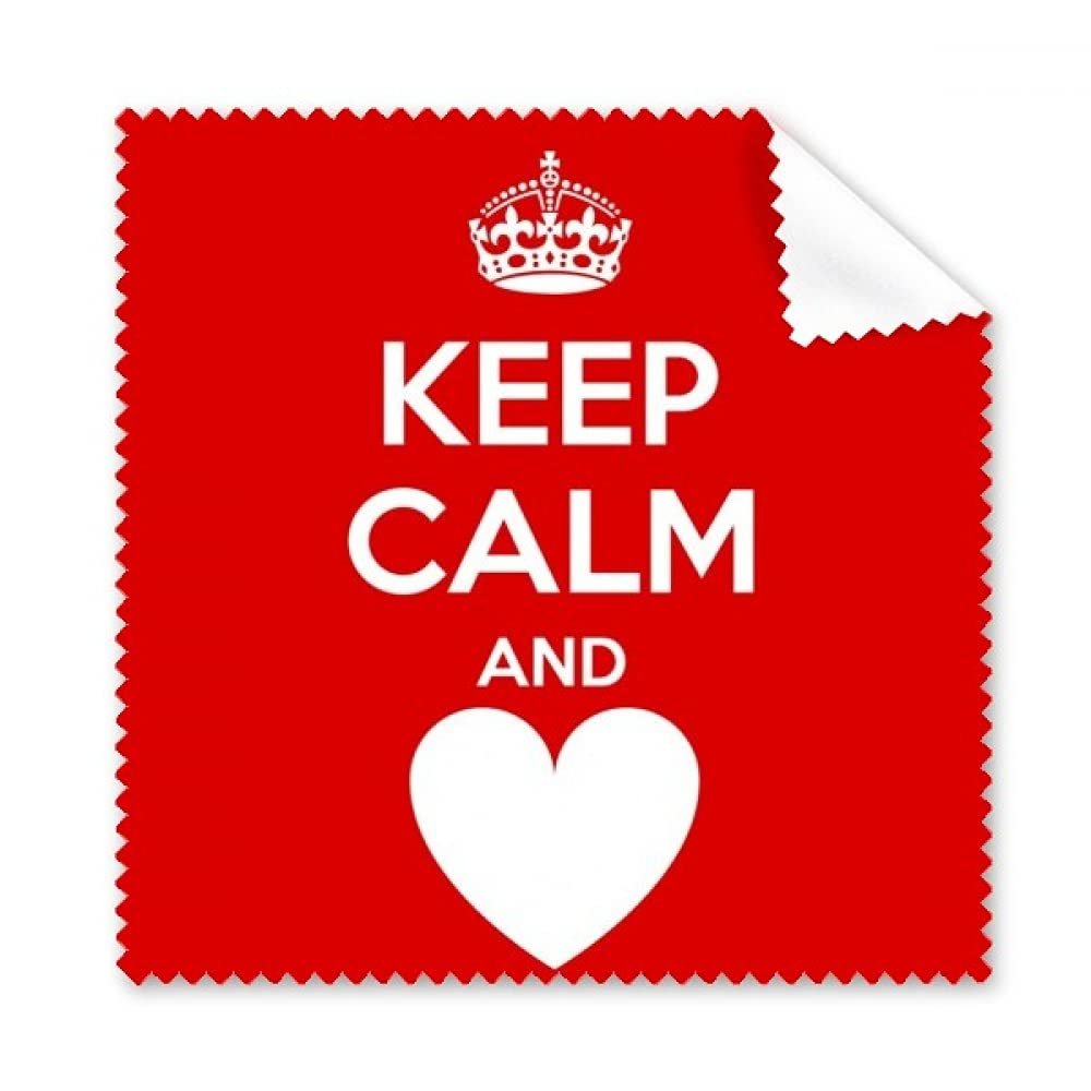 Quote Keep Calm and Love Red Cleaning Cloth Phone Screen Glasses Cleaner 5pcs