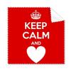 Quote Keep Calm and Love Red Cleaning Cloth Phone Screen Glasses Cleaner 5pcs view 1