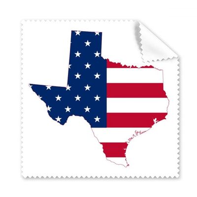 Texas USA Map Stars Stripes Flag Shape Cleaning Cloth Phone Screen Glasses Cleaner 5pcs