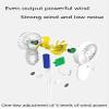 Outdoor Dormitory Office Mini Handheld Suspension Low-Noise Mute Double Fan Blade Electric Fan 5-Speed Adjustable USB/Power Bank/car Power Supply/Computer Charging view 4