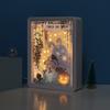 RSLIPIN 3D Paper Carving Lamp LED Night Light Desk Lamp Bedside Lamp Children's Room Decoration Christmas Party Gifts (Trick or treaters - White) view 3