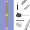 EANWireless Compatible for Garmin Lily Band, Milanese Stainless Steel +Silicone Sport Strap Replacement Silm Accessory for Women's Smartwatch,Rose Gold+White view 4