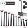 XFSHKJS Industrial Wind Bar Water Pipe Handrail for Outdoor1 Steps, U-Shaped Stair Banister for Elderly Disabled Children Outside Entryway Support Bar Grab Rails (Size : 95cm(2.1ft)) view 2