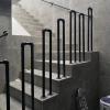 XFSHKJS Industrial Wind Bar Water Pipe Handrail for Outdoor1 Steps, U-Shaped Stair Banister for Elderly Disabled Children Outside Entryway Support Bar Grab Rails (Size : 95cm(2.1ft)) view 3