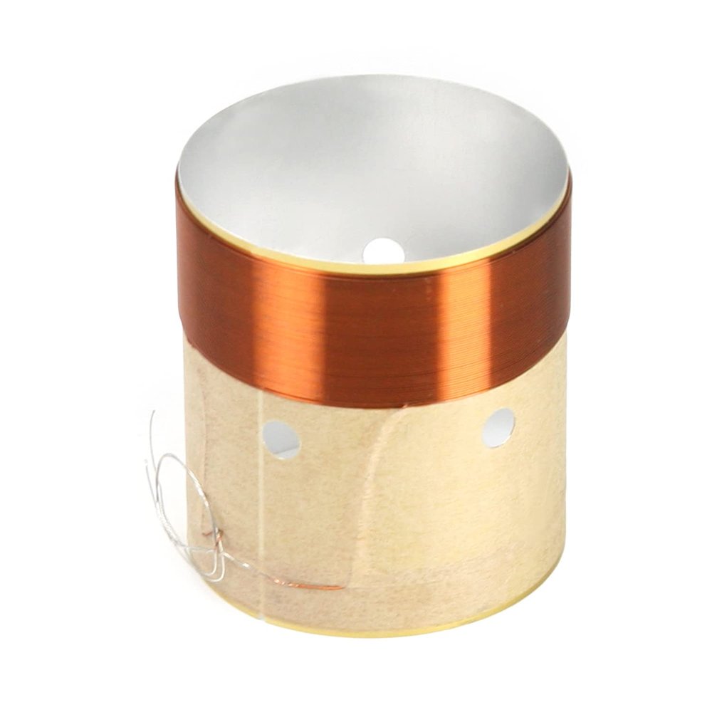 Jutagoss Woofer Voice Coil 2 Layers White Aluminum Sound Film Copper Wire Coil, Diameter 25.5mm 1" Height 32mm/1.26 inch, 2 Pcs