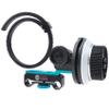 foto4easy Follow Focus with Gear Ring Belt for Sony Canon Nikon DSLR Camera DV Camcorder Film Video Cameras,Fits 15mm Rod System,Black view 2