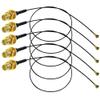 TUOLNK IPX to RP-SMA Extension Cable 0.81mm U.fl MHF4 to RP SMA Female WiFi Antenna Cable for Wireless Network Bluetooth Mini PCI to Reverse Polarity SMA Female Coaxial 12inch (30cm) 5 PCS view 1