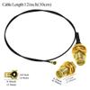 TUOLNK IPX to RP-SMA Extension Cable 0.81mm U.fl MHF4 to RP SMA Female WiFi Antenna Cable for Wireless Network Bluetooth Mini PCI to Reverse Polarity SMA Female Coaxial 12inch (30cm) 5 PCS view 2