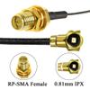 TUOLNK IPX to RP-SMA Extension Cable 0.81mm U.fl MHF4 to RP SMA Female WiFi Antenna Cable for Wireless Network Bluetooth Mini PCI to Reverse Polarity SMA Female Coaxial 12inch (30cm) 5 PCS view 3