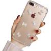 LCHDA Bling Diamond Case for Samsung Galaxy S21 FE 5G, Glitter Clear Crystal Shining Bright Diamonds Luxury Sparkle Transparent Rhinestone Bumper Women Girls Protective Phone Case Cover - Bow-Knot view 1