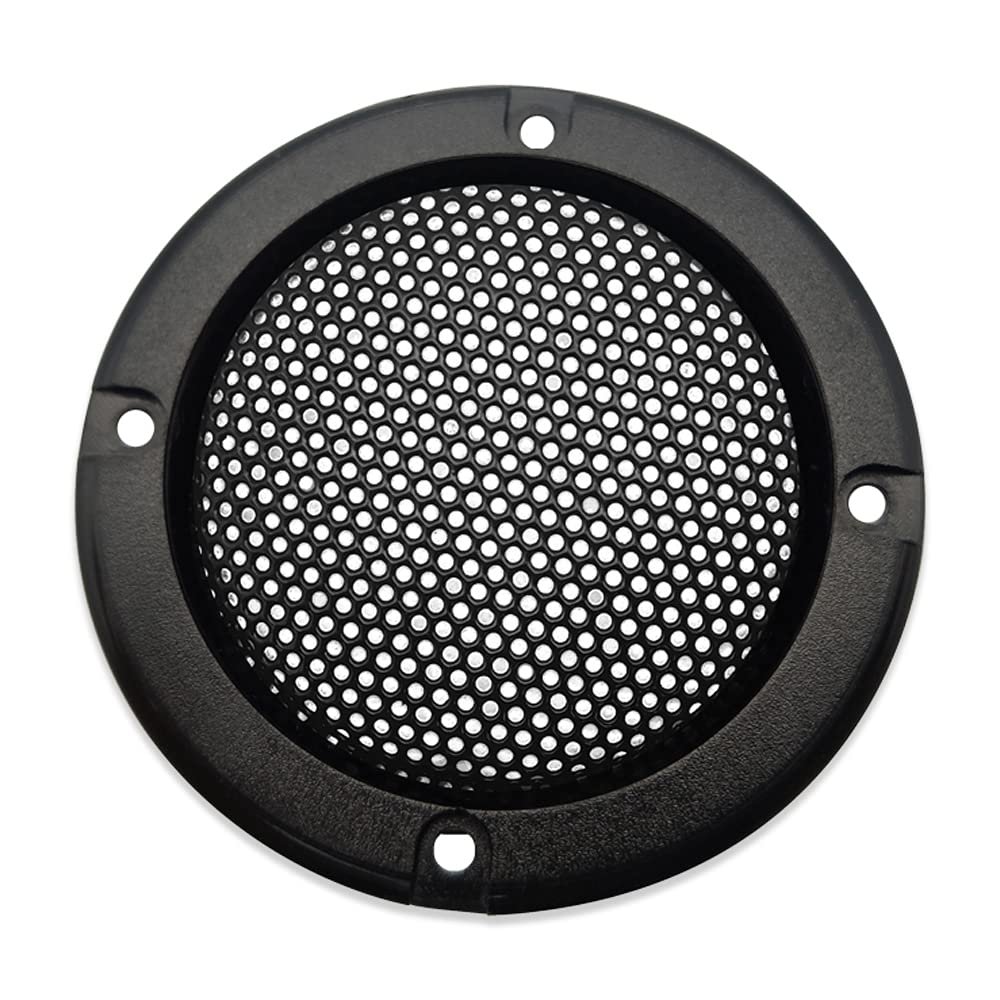 2 Pcs for 2 Inch Speaker Grill Cover 2" Car Audio Tweeter Decorative Circle Metal Mesh Grille Protection Net (Black Frame)