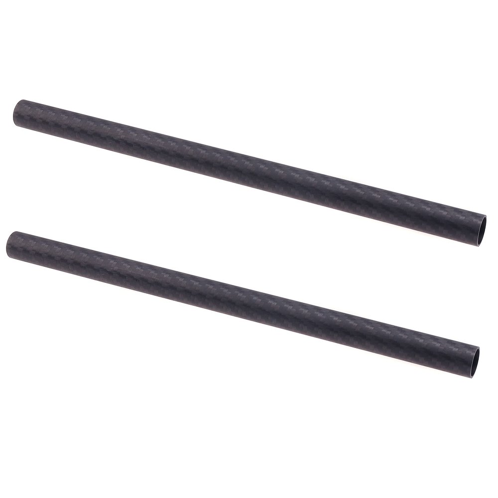 Foto4easy 12 Inch 15mm Carbon Fiber Rod for 15mm Rail Rod Support System Matte Box Follow Focus - Pack of 2