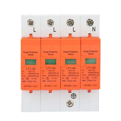 Arrester Device - 4P 40kA 420vAC House Surge Protective Low-voltage Arrester Device