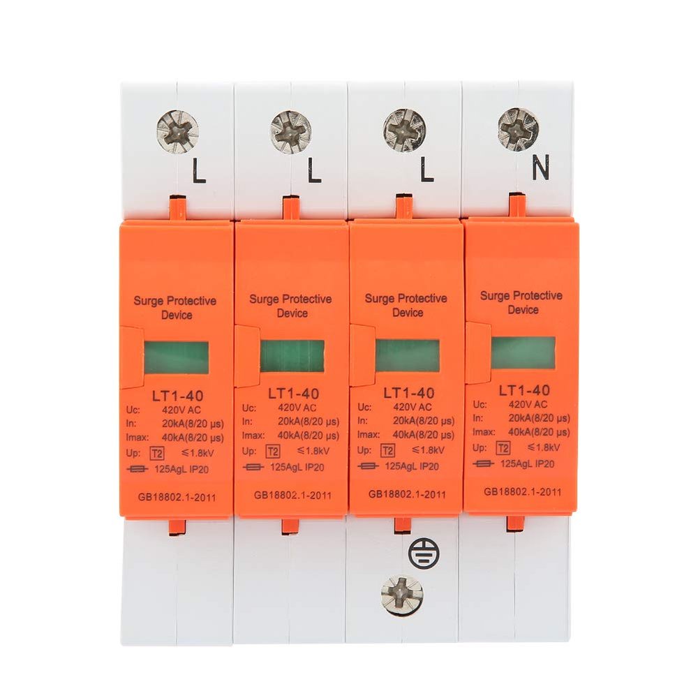 Arrester Device - 4P 40kA 420vAC House Surge Protective Low-voltage Arrester Device