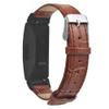 KangPlus Strap Compatible with Inspire/Inspire HR,Sport Leather Vintage Denim Style Replacement Wristband Casual Breathable Adjustable Band with Metal Buckle for Women Men - Brown view 3