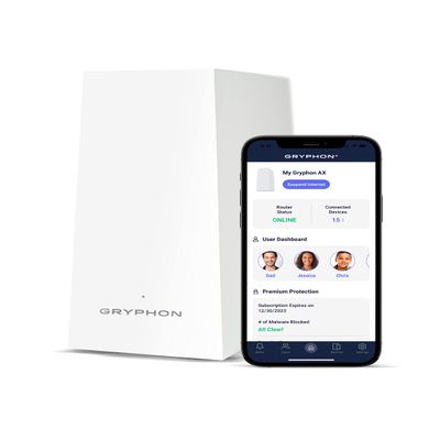 Gryphon AX  Ultra-Fast Mesh WiFi 6 Parental Control Router  Advanced Content Filters and Next-Gen Firewall - 4.3 Gbps Across 3,000 sq. ft. per Router for Multi-Device Households