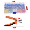 Connect Plug Connector 1 set Crimp Tool Kit 800pcs Insulated Cable Wire Terminal Connectors + Hand Ferrule Crimper Plier with Plastic Case view 2