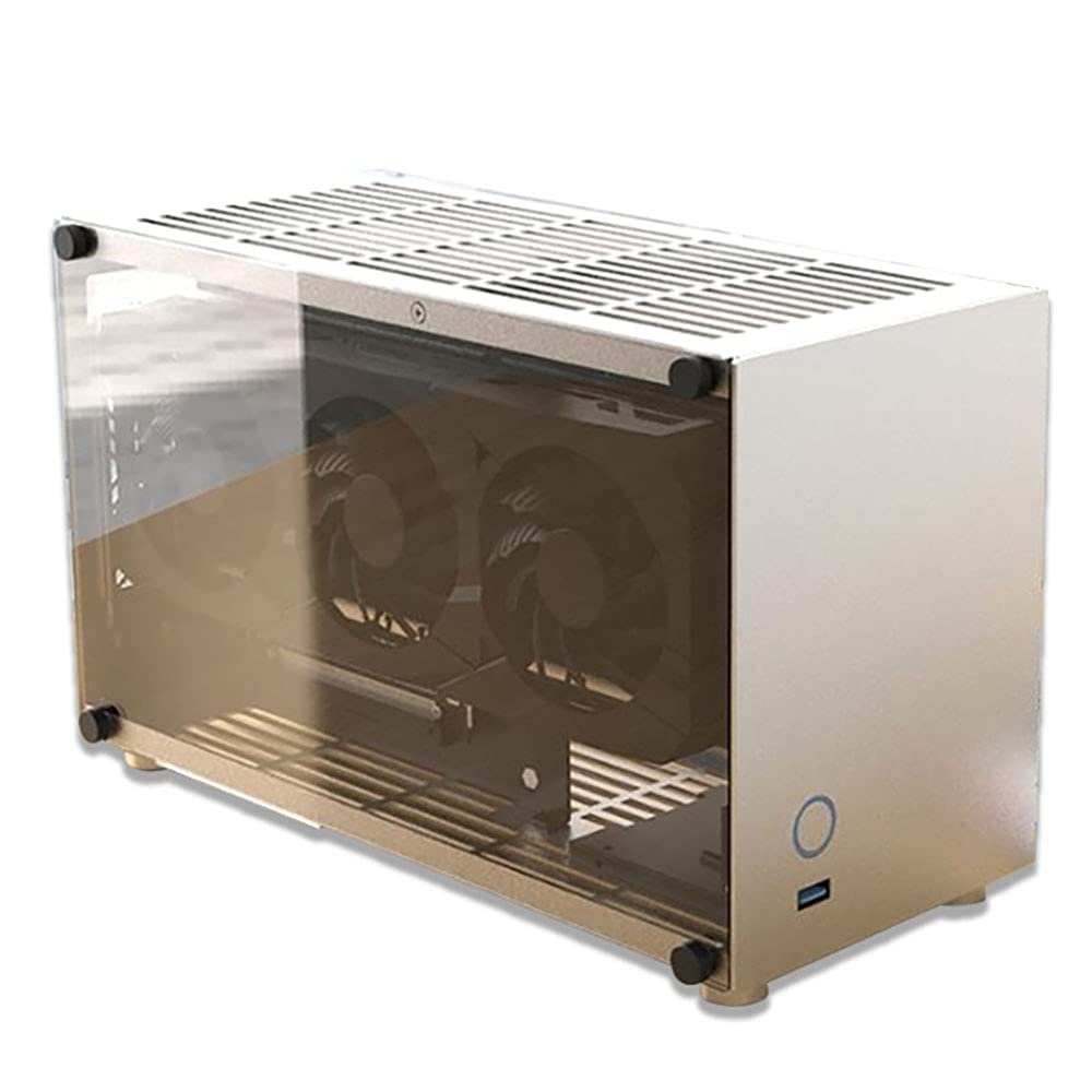 A4 ITX Mini Case Double-Sided Glass Gamer Gaming MOD Desktop Aluminum Computer Cabinet Transparent Acrylic Side Panel Support SFX Power