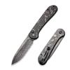CIVIVI Pocket Folding Knife with 3.47" Damascus Blade Marble Carbon Fiber Handle, Button Lock Elementum Knife for EDC C2103DS-3 view 1