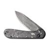 CIVIVI Pocket Folding Knife with 3.47" Damascus Blade Marble Carbon Fiber Handle, Button Lock Elementum Knife for EDC C2103DS-3 view 3