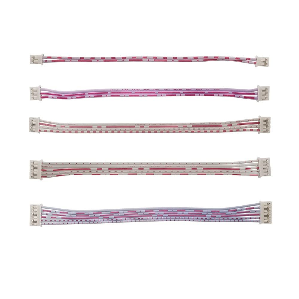 Connect Plug Connector Micro JST PH 2.0 2P 3P 4P 5P 6 Pin 2x Female Connector Pitch 2.0mm Double Head Terminals Cable Wire Connector Red white 20CM (Package : 5 Pcs, Pins : 3 Pin)