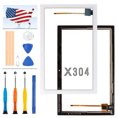 Screen Replacement for Lenovo TAB 4 10" X304 X304N X304F TB-X304F TB-X304N TB-X304 Touch Screen Panel Digitizer Sensor Full Glass Lens Repair Kits with Free Tools (White)