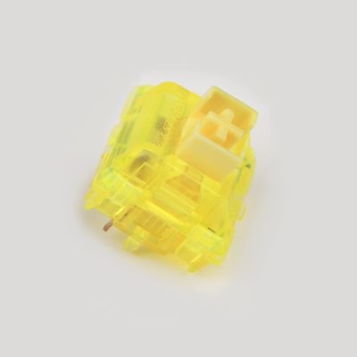 YMDK Gateron Ink v2 5pin Switches Transparent Smokey Housing Blue Yellow Red Black Silent Black Mechanical Keyboard Custom Switch (10PCS, Yellow Ink)