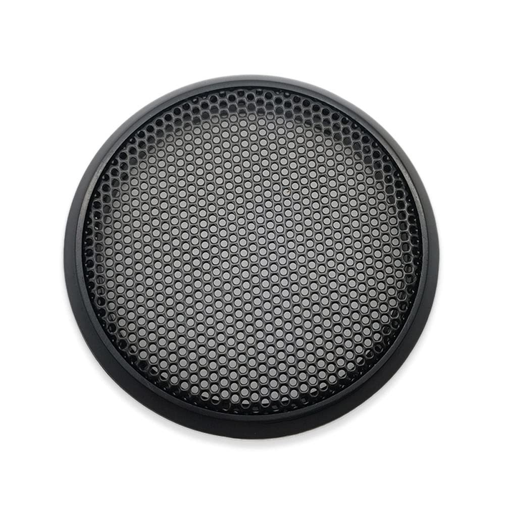 2 Pcs for 1.5 inch Speaker Grill Cover 1.5" High-Grade Car Tweeter Audio Conversion Net Decorative Circle Metal Mesh Grille 52mm (Black Frame)