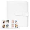 256 Pockets Photo Album for Fujifilm Instax Mini Pictures and Polaroid 2x3 inch Pictures, Leather Cover 2x3 Photo Album Book for Fujifilm Instax Mini 11 12 9 40 Evo Liplay Instant Camera, White view 1