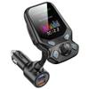 Wireless Car Bluetooth FM Transmitter, Radio Adapter Hands-Free Kit with 1.77 Inch Display, Supports TF/SD Card and QC3.0 & 5V/2.4A Charging view 1