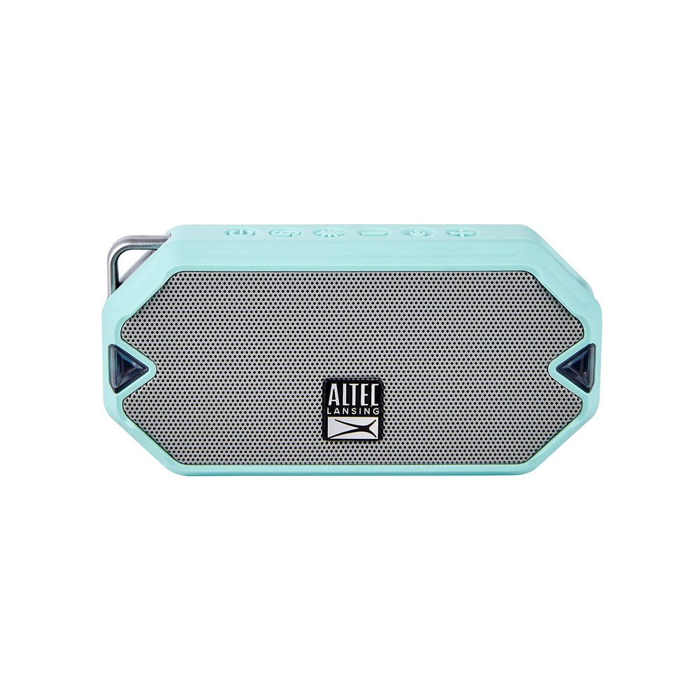 Altec Lansing - HydraMini Wireless Bluetooth Speaker, IP67 Waterproof USB C Rechargeable Battery with 6 Hours Playtime, Compact, Shockproof, Snowproof, Everything Proof (Mint Green)
