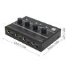AMPi4 Headphone Amplifier 4 Channel Mono Stereo Gaming Headphone Amplifier Mini Stereo Monitor Set (US Plug) view 2
