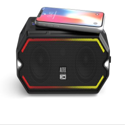 Altec Lansing - HydraBlast Wireless Portable Bluetooth Speaker, IP67 Waterproof for Parties, USB C Rechargeable Outdoor Speakers with Built in Phone Charger and LED Lights, 20 Hour Playtime