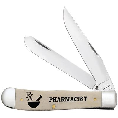 Case WR XX Pocket Knife Natural Smooth Bone Trapper Pharmacist Item #1067635 - (6254 SS) - Length Closed: 4 1/8 Inches