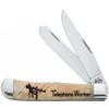 Case WR XX Pocket Knife Natural Smooth Bone Trapper Telephone Worker Item #1067614 - (6254 SS) - Length Closed: 4 1/8 Inches view 1