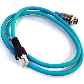 TURCK RJ45S FKSDED 441-3M, Cordset, Str RJ45S 8pos to Str M12 F 4pos, 4x24AWG 3M, TPE Teal, U-07477