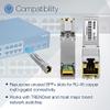 TRENDnet 10G RJ-45 Copper SFP+ Module, Convert A Standard SFP+ Slot Into A RJ-45 Multi-Gigabit Port, Connect Devices Up to 30m (98ft), Hot-Pluggable, Lifetime Protection, Silver, TEG-10GBRJ view 4