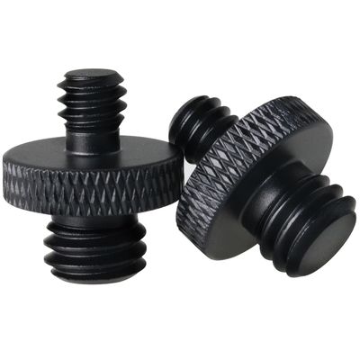 LRONG 2Pcs 3/8 inch Male to 1/4 inch Male Threaded Tripod Screw Adapter Double Sides Standard Mounting Thread Converter for Camera Mount