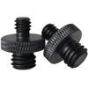 LRONG 2Pcs 3/8 inch Male to 1/4 inch Male Threaded Tripod Screw Adapter Double Sides Standard Mounting Thread Converter for Camera Mount view 1